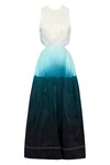 COSMOS CUT OUT MIDI DRESS (TEAL OMBRE)