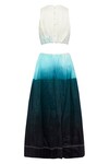 COSMOS CUT OUT MIDI DRESS (TEAL OMBRE)