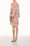 DANCER DRAWN MINI DRESS (BLUSH FLORAL)