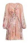 DANCER DRAWN MINI DRESS (BLUSH FLORAL)