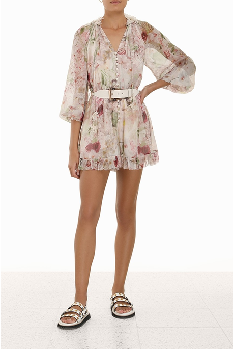 DANCER FLUTTER PLAYSUIT (ALABASTER GARDEN FLORAL)