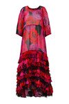 OUT FRILL DAWN DRESS (MAGENTA ROSE)