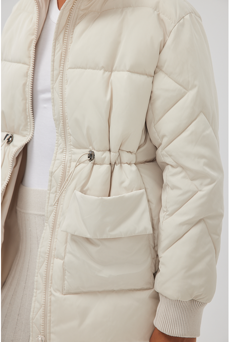 Toast Society Aries Puffer Jacket Ivory | Lynn Woods