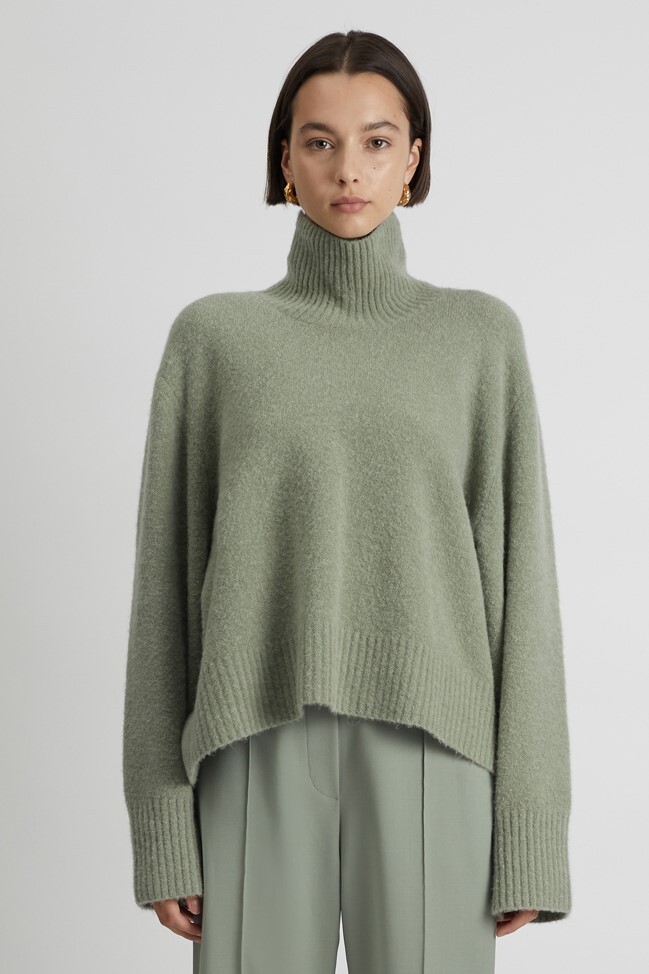 acnestudios polo jumper forest green（C&M Forest Turtleneck