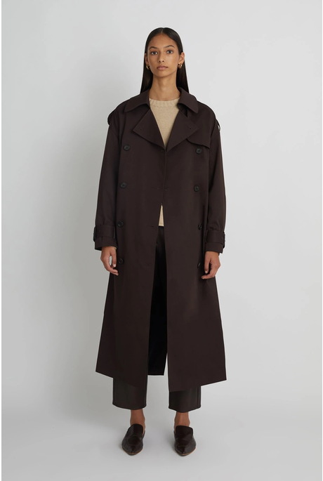 EVANS TRENCH COAT (DARK CHOCOLATE)