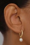 INTENTION OF PEACE HOOP EARRINGS (18K GOLD VERMEIL)