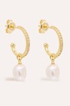 INTENTION OF PEACE HOOP EARRINGS (18K GOLD VERMEIL)