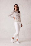 SUPERFINE MERINO PRINT JUMPER (ANIMAL PRINT)