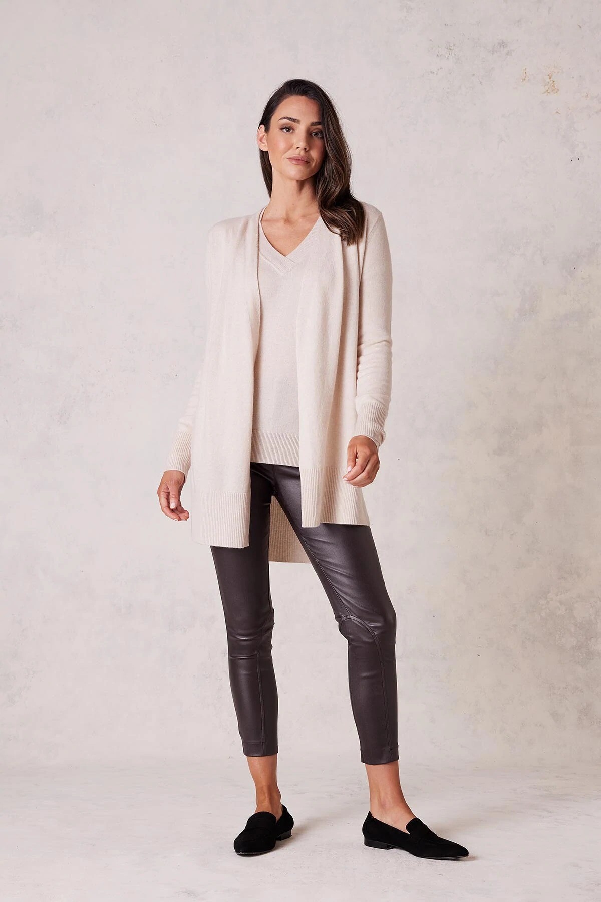 Cashmere drape cardigan clearance