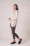 PURE CASHMERE DRAPE CARDIGAN (STONE MARLE)