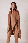 HALSTON WOOL COAT (TAN)