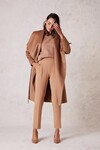 HALSTON WOOL COAT (TAN)