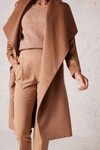 HALSTON WOOL COAT (TAN)