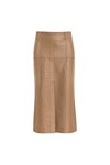 BRONTE LEATHER MAXI SKIRT (MOCHA)