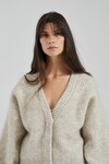 THE AGNES MOHAIR BLEND CARDIGAN (OATMEAL MARLE)