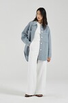 THE INES SHIRT JACKET (BLUE WOOL)