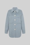 THE INES SHIRT JACKET (BLUE WOOL)