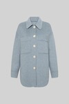 THE INES SHIRT JACKET (BLUE WOOL)