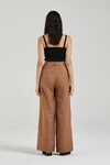 THE WIDE LEG TROUSERS (CHESTNUT LINEN)