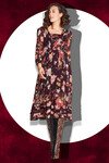 JUST MY TUCK DRESS (AUBERGINE FLORAL)