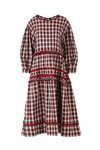 APHRODITE'S NIGHTY DRESS (BURGUNDY CHECK)