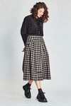 ROUND & ROUND WE BOW SKIRT (BLACK CHECK)