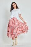 STRIPEN UP SKIRT (PINK MULTI)