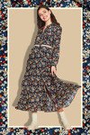 LONG WAY TO LOVE DRESS (NAVY DITSY)