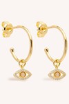 EYE OF INTUITION HOOP EARRINGS (18K GOLD VERMEIL)
