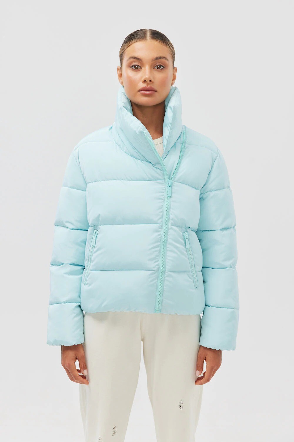 Toast Society Jupiter Puffer Jacket Aqua | Lynn Woods