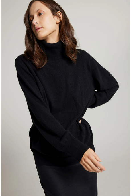 SERGE CASHMERE TURTLE NECK SWEATER (BLACK)