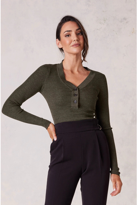 ELSA MERINO JUMPER (KHAKI)