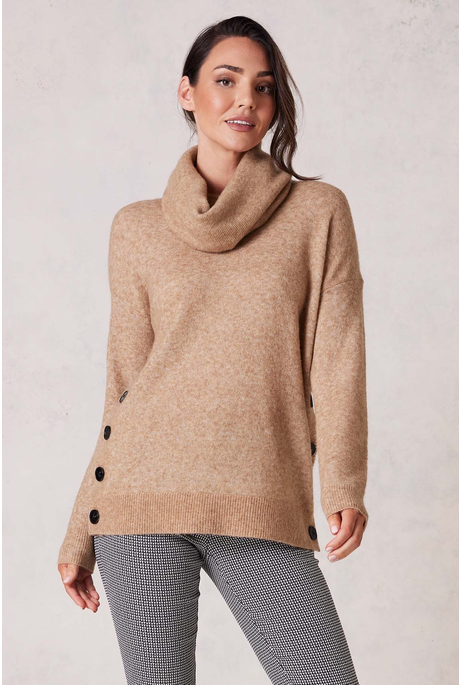 ALMA JUMPER WITH SNOOD (CARAMEL)