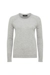 PURE CASHMERE CREW JUMPER (GREY MARLE)