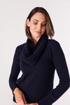 PURE CASHMERE SNOOD (NAVY)