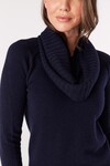 PURE CASHMERE SNOOD (NAVY)