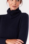 PURE CASHMERE COWL NECK JUMPER (NAVY)