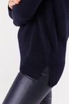 PURE CASHMERE COWL NECK JUMPER (NAVY)