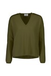 CASHMERE V NECK SWEATER (KHAKI)