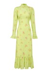 CLEMENTINE MIDI DRESS (GREEN FLORAL)