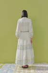 JUNIPER EMBROIDED MIDI DRESS (WHITE FLORAL)