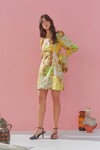 MATILDE PUFF SLEEVE MINI DRESS (MULTI)