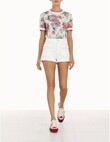 PATTIE FITTED TEE (CREAM ROSE)