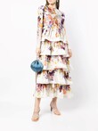 PRIMA TIERED MIDI DRESS (MULTI FLORAL)