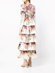 PRIMA TIERED MIDI DRESS (MULTI FLORAL)