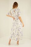 MOON AND BACK DRESS (PURPLE FLORAL)