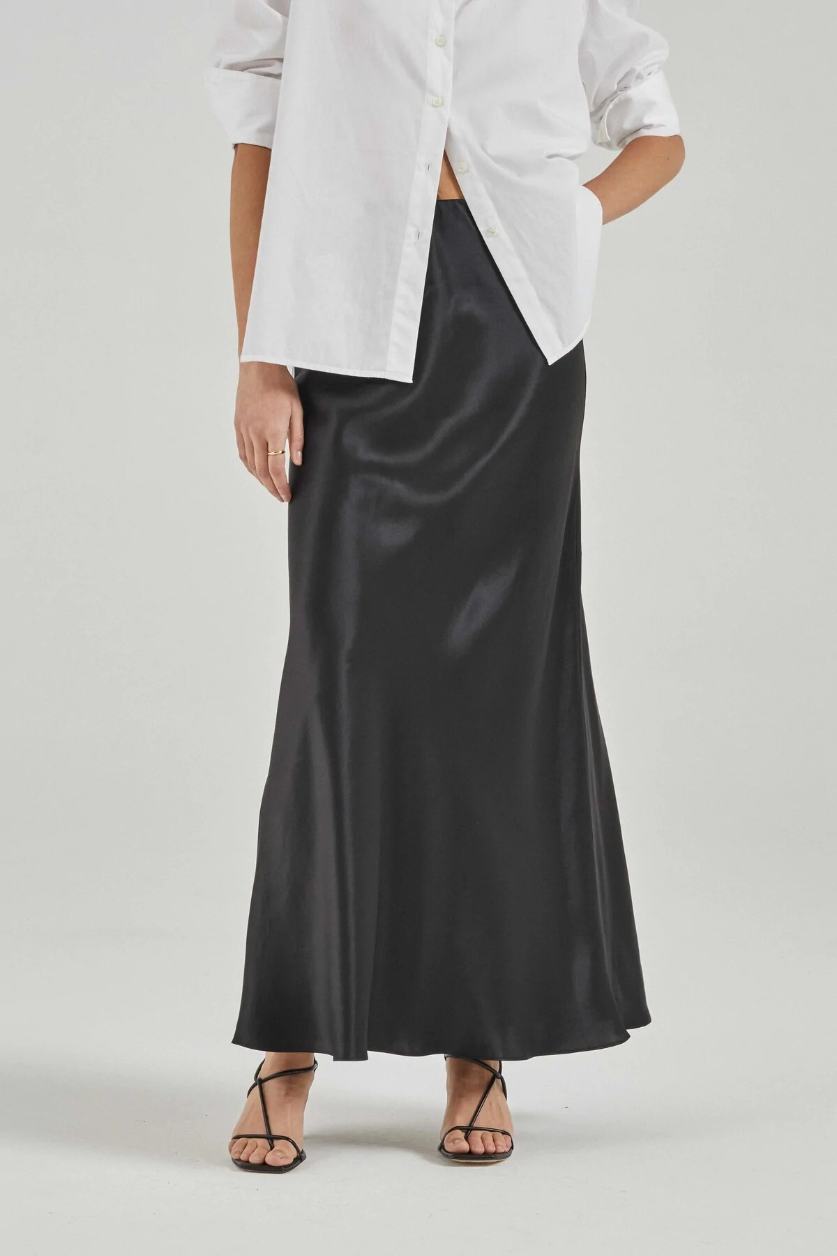 Black satin hotsell skirt nz