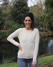 CASHMERE ROUND NECK SWEATER (PUTTY)