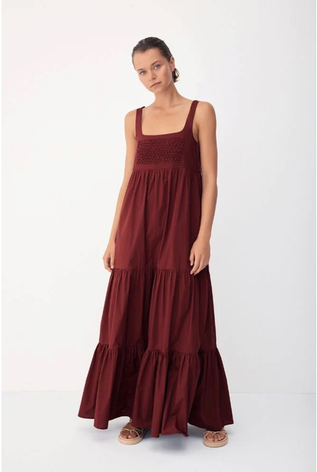 ALBA DRESS (BURNT UMBRE)