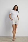 CHEVRON LINEN SHORT (NATURAL)
